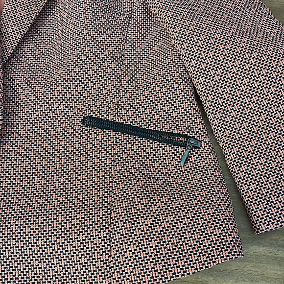 Kasper Pink Tweed Button Zip Pockets Lined Blazer Jacket Women’s Size 8 - Picture 5 of 14